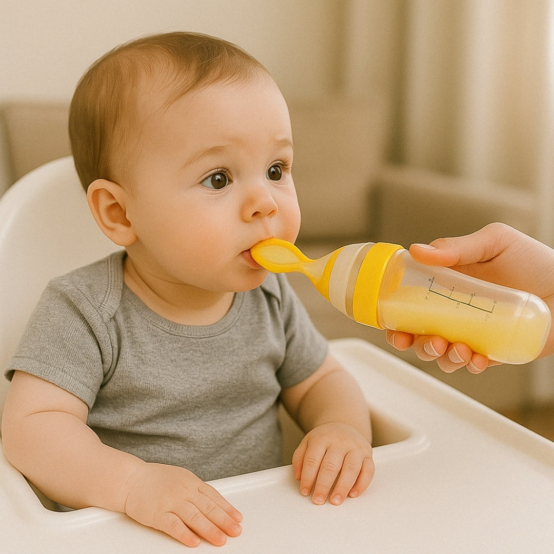 Silicone Baby Bottle and Spoon – Feed Baby with Precision and Tenderness