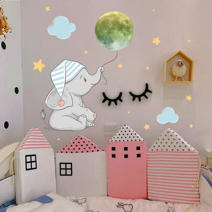 Light-Up Wall Stickers for Children – The Dreaming Elephant &amp; Its Starry Sky
