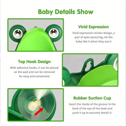 Cartoon Baby Toilet Urinal Boy Wall-Mounted Urinal Frog Shape Boy Standing Urinal Toilet Training Urinal Pot Bébé Toilette