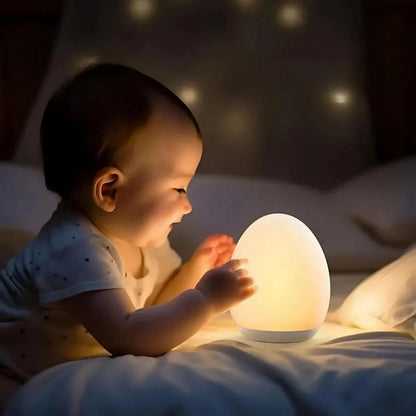Touch-Sensitive LED Egg Night Light – Softness and Safety for Baby's Nights