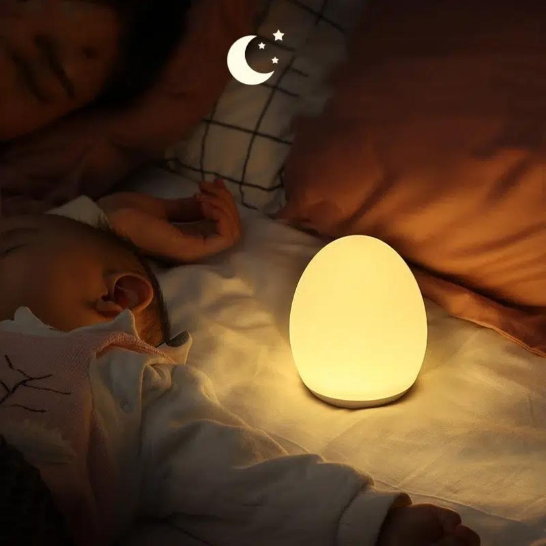 Touch-Sensitive LED Egg Night Light – Softness and Safety for Baby's Nights
