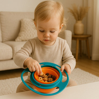 Gyroscopic Anti-Spill Bowl – Stress-Free Baby Snacking