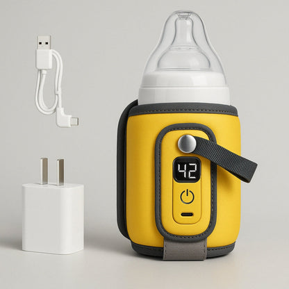 Chauffe-Biberon Intelligent Portable – Température Parfaite, Partout et à Tout Moment